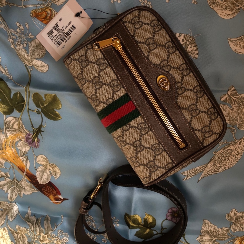 Gucci Ophidia Belt Bag Brown GG Supreme